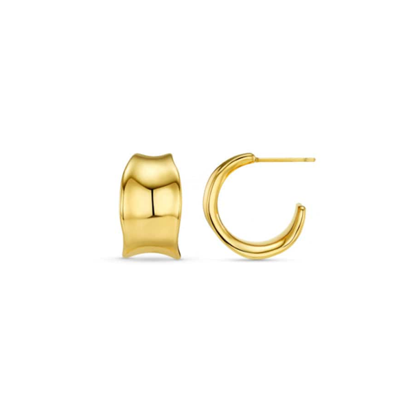 Waterproof Chunky Molten Hoop Earrings by Orelia