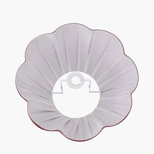 Malia 45cm Mulberry Red Pleated Scalloped Lamp Shade