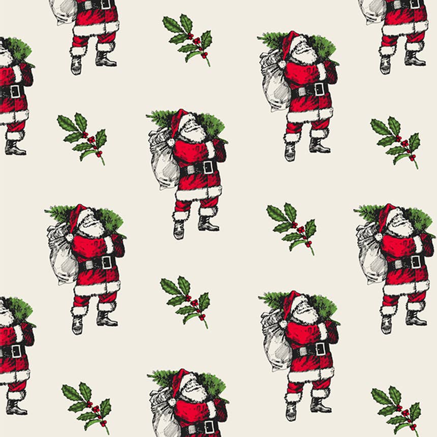 Eco-friendly Vintage Christmas FSC™ roll wrapping paper