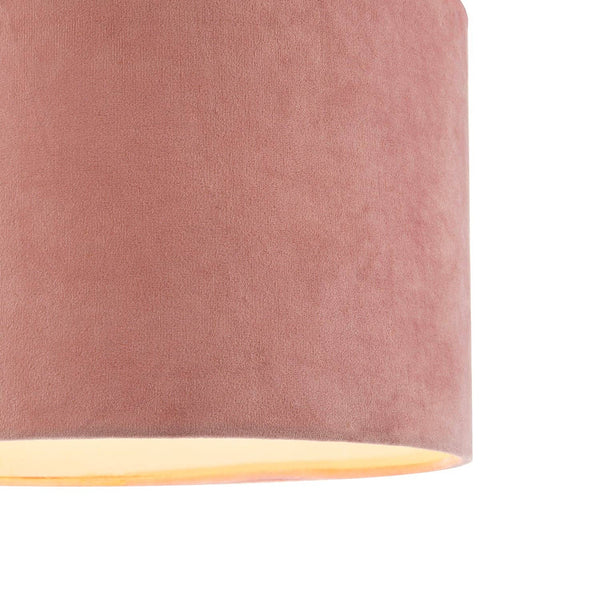 Soft Velvet Blush Pink Fabric Round Lamp Shade