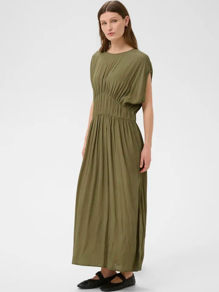 Olive Green Floaty Maxi Dress by Soaked