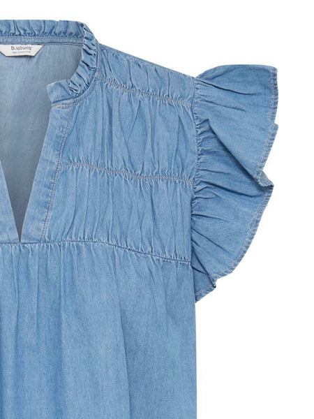 Light Blue Denim Blouse by B Young