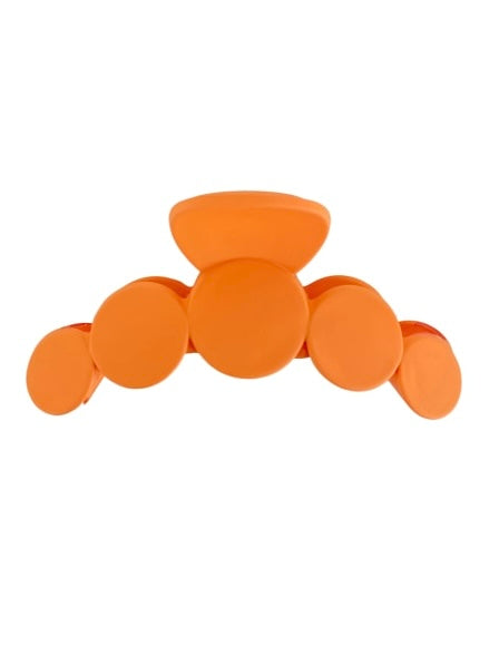 Orange Bubble Matt Hair Claw by Black Colour