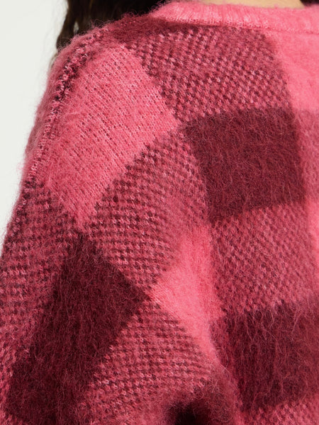 Rosa Checked Wool Jumper by Ichi
