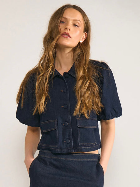 Denim Short Sleeve Jacket by Nümph