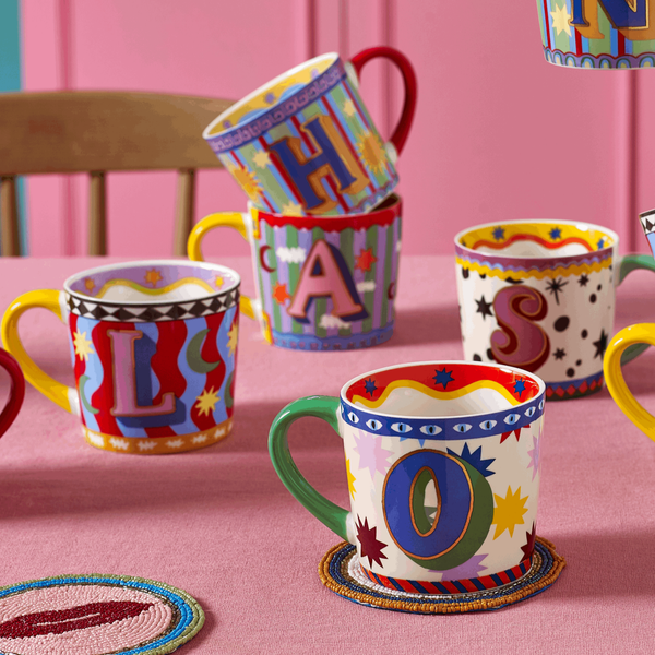 Alphabet Mugs by Eleanor Bowmer