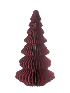 Small Deep Red Honeycomb Tree Paper Decoration