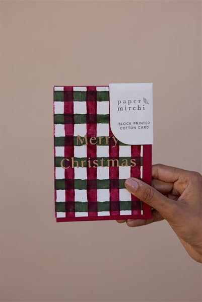 Gingham Holly Green