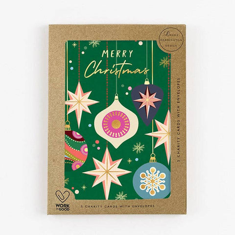Christmas Card Women’s Aid Charity Pack - Festive Baubles