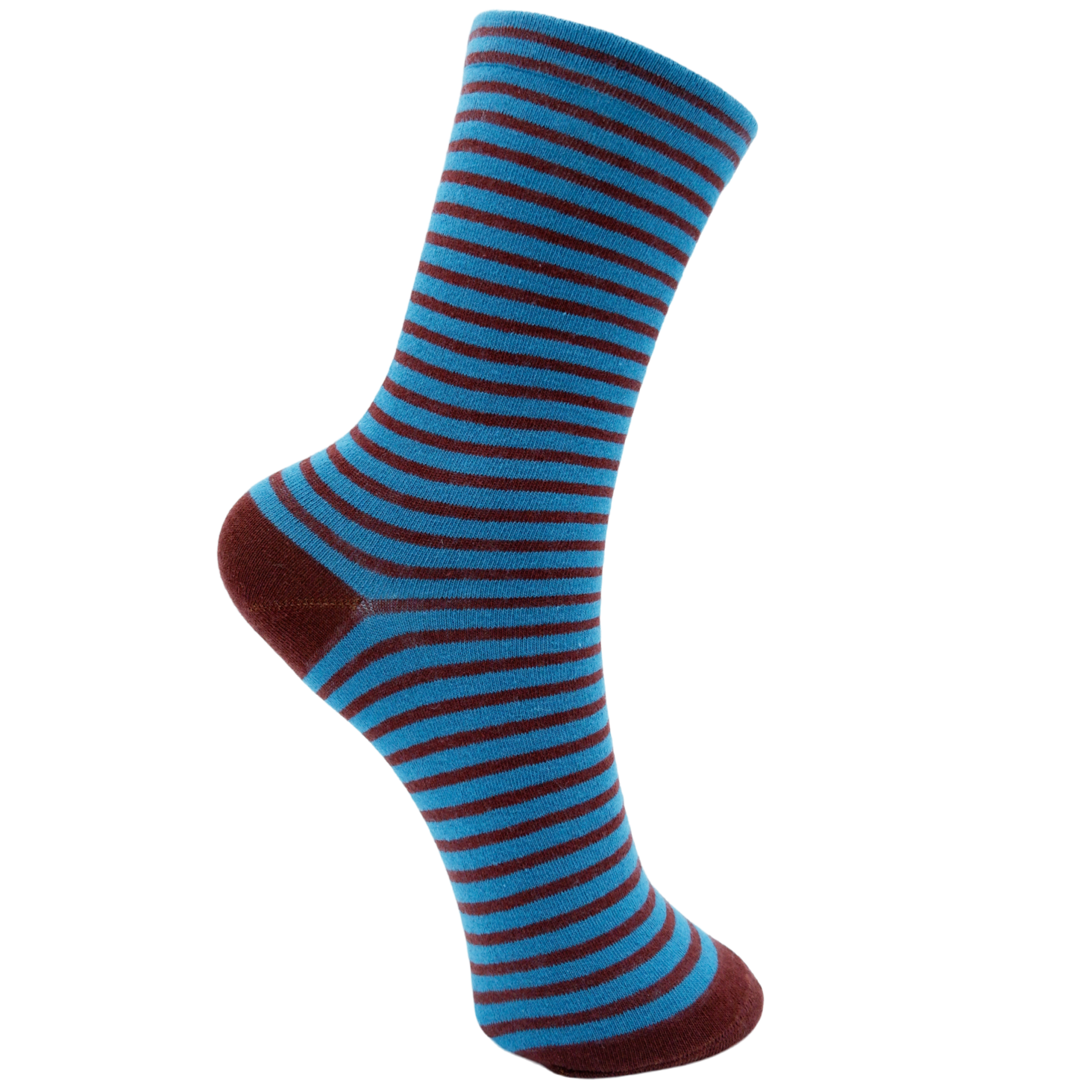Blue/Red Striped Socks by Black Colour