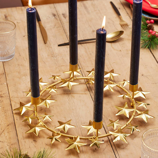 Gold Star Candelabra Table Centre