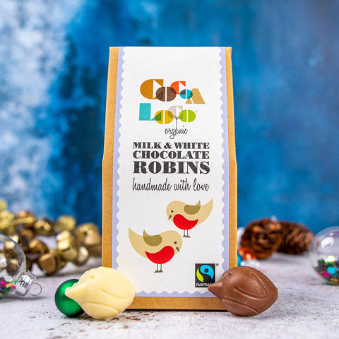 Milk/White Chocolate Robins – 100g
