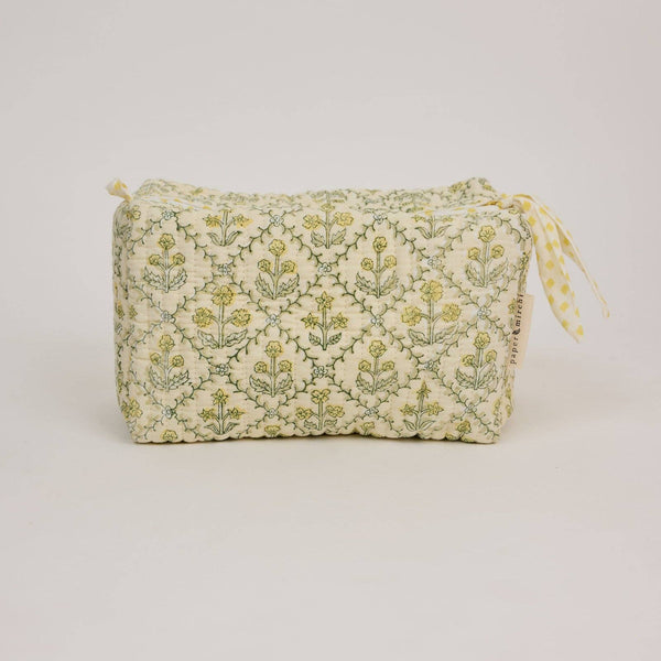 Floral Lattice Buttercream Washbag