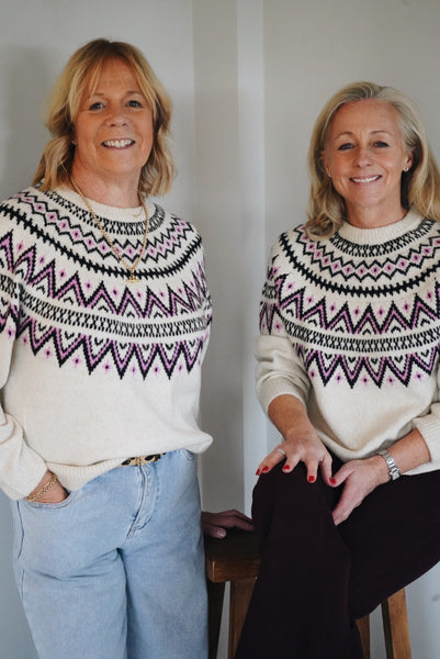 Cream Fair isle Super Soft Jumper by B Young