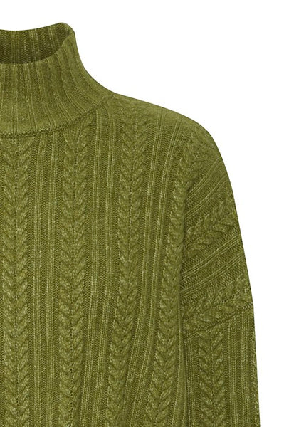 Apple Green Roll Neck Knit by ICHI