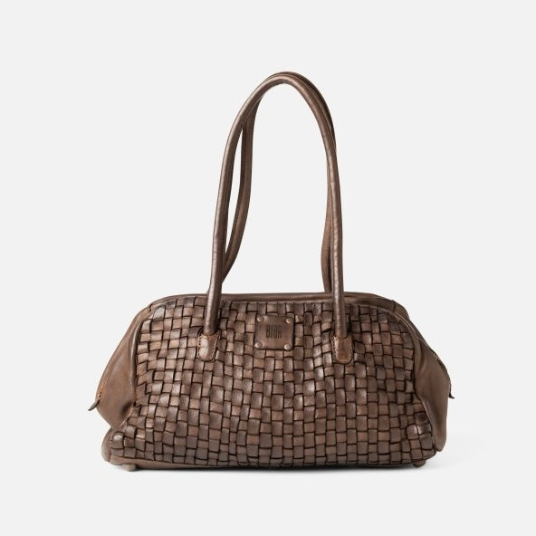 Chocolate Shoulder Baguette Bag by Biba