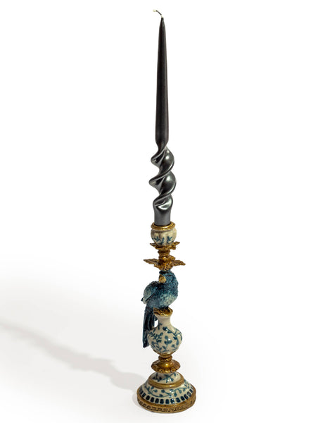 Blue Ornate Parrot Candle Holder