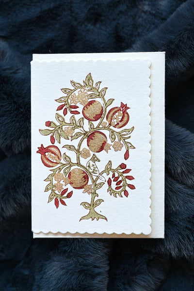 Block Printed-Anaar Scarlet Card