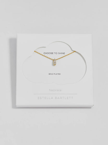 Gold Teardrop CZ Necklace by Estella Bartlett