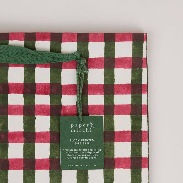 Medium- Green Block Print Bags