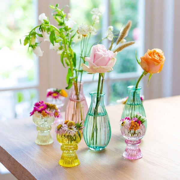 Small Yellow Glass Candle Holder