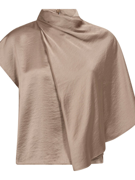 Walnut Short Sleeve Blouse By Co Couture