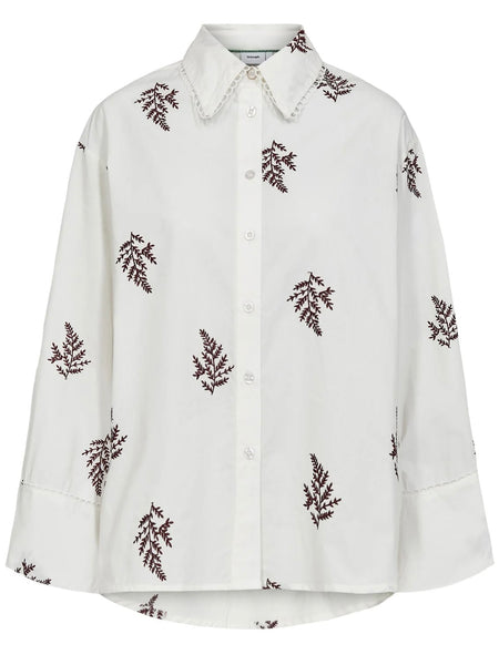 Burgundy Embroidered Triple Cuff Shirt by Nümph