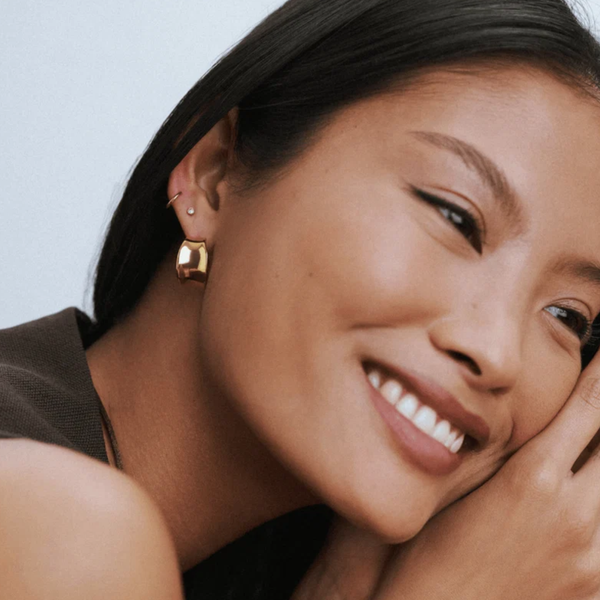Waterproof Chunky Molten Hoop Earrings by Orelia