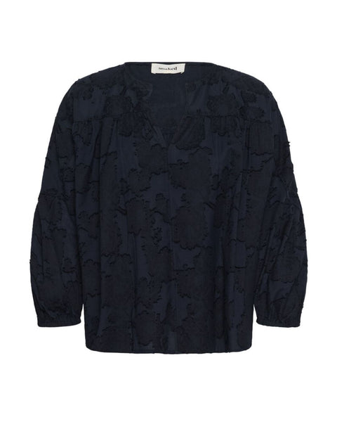 Midnight Jacquard Blouse by Soaked