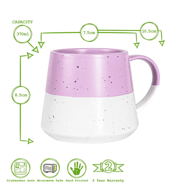 Soft Pink Block Flecked Stoneware Mug