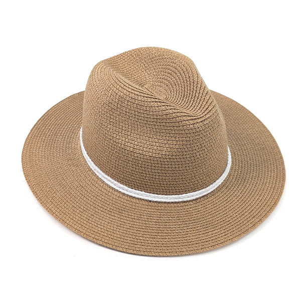 White Reef Knot Panama Foldable Hat