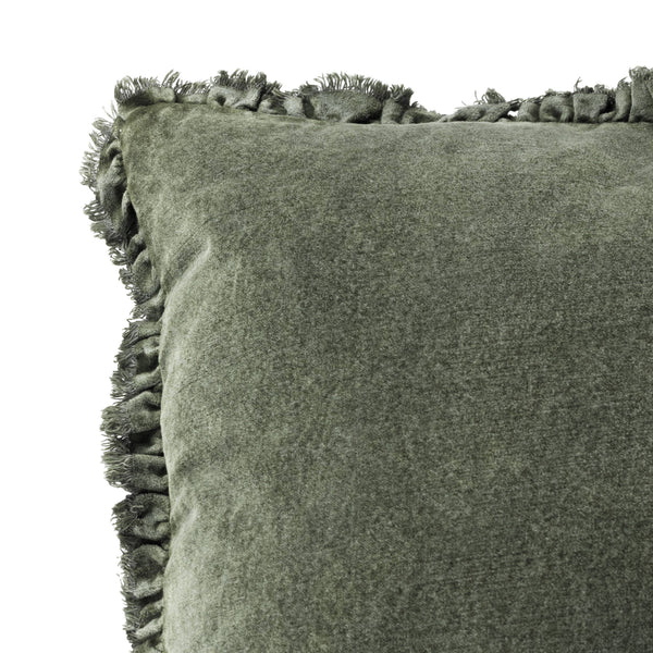 Bertie Washed Cotton Velvet Cushion