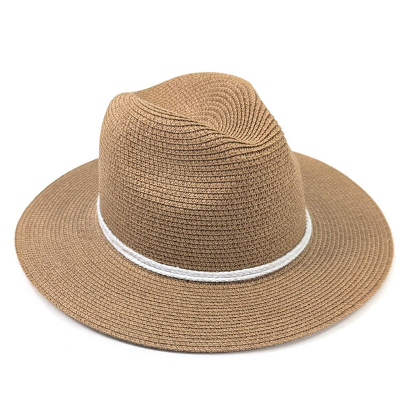 White Reef Knot Panama Foldable Hat