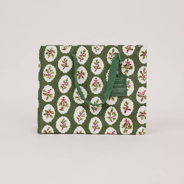 Medium- Green Block Print Bags