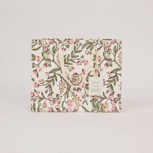 Pink Block Printed Gift Bags (Medium)
