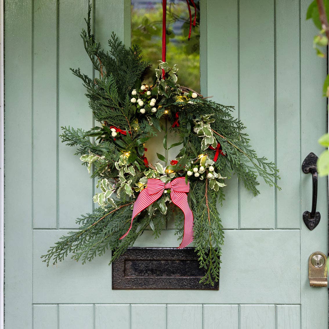 Red & White Stripe Bow