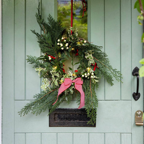 Red & White Stripe Bow