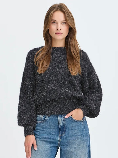 Charcoal Sparkle Batwing Jumper by B Young