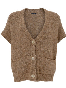Toffee Bobble Knit Cardigan by Black Colour