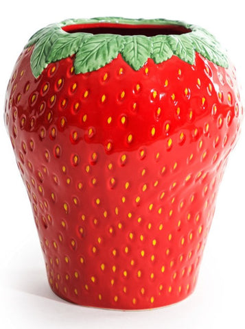 Large Strawberry Ceramic Vase