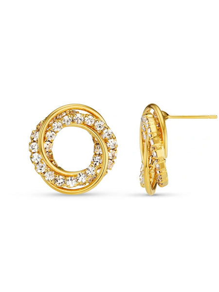 Pavé Open Circle Earring by Orelia