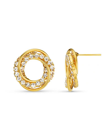 Pavé Open Circle Earring by Orelia