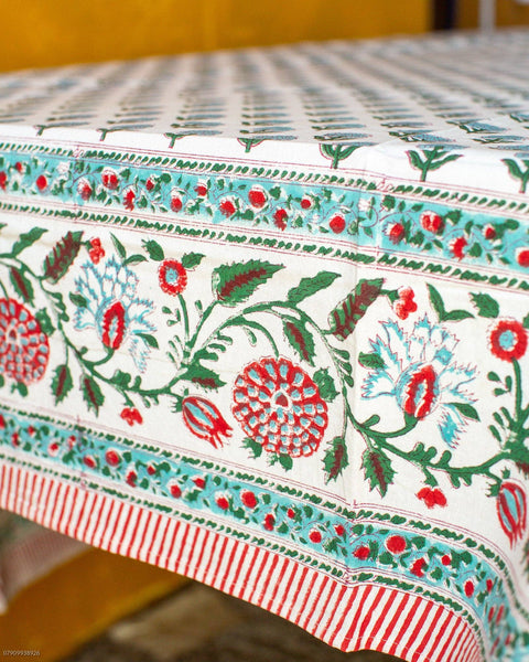 Stanton Block Print Tablecloth 150 x 220cm