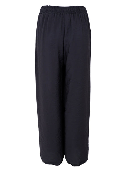 Black Wide Leg Trousers by Black Colour