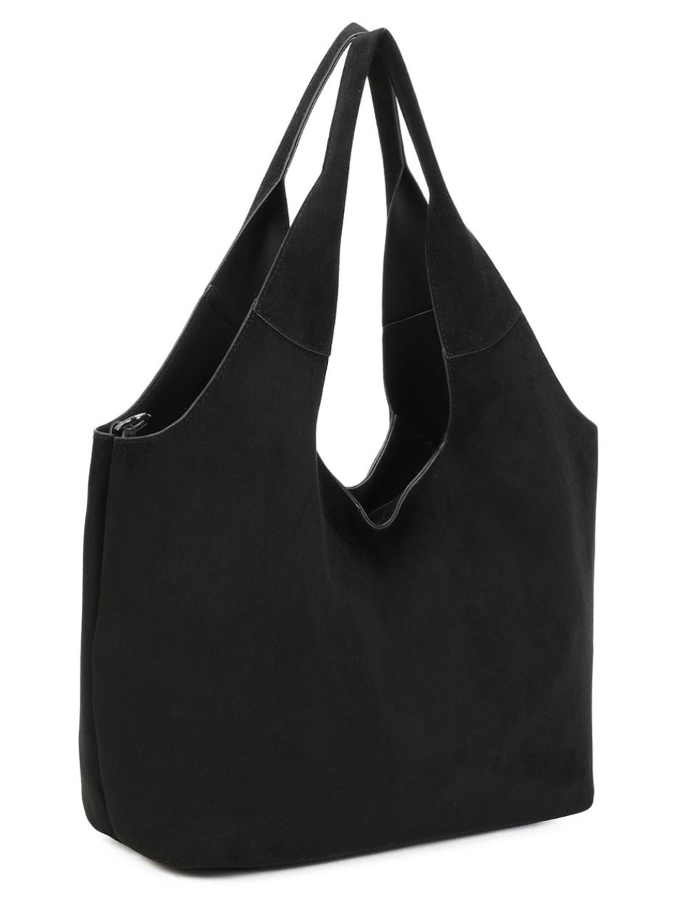 Black Suede Tote Bag