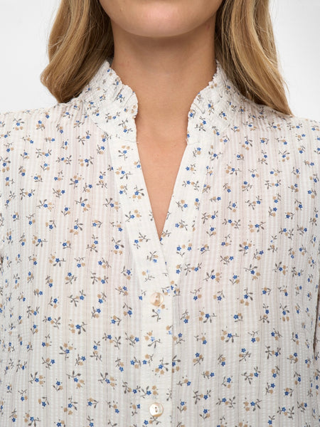Blue Mini Floral Shirt By Nümph