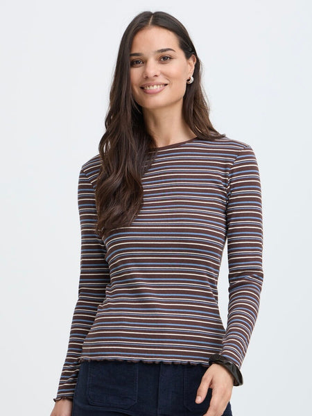 Chocolate/Sky Blue Stripe T-shirt by B Young
