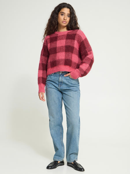 Rosa Checked Wool Jumper by Ichi