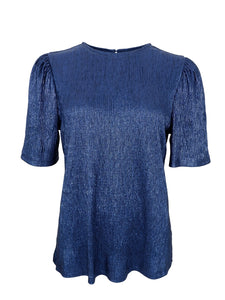 Blue Shimmer Blouse by Black Colour