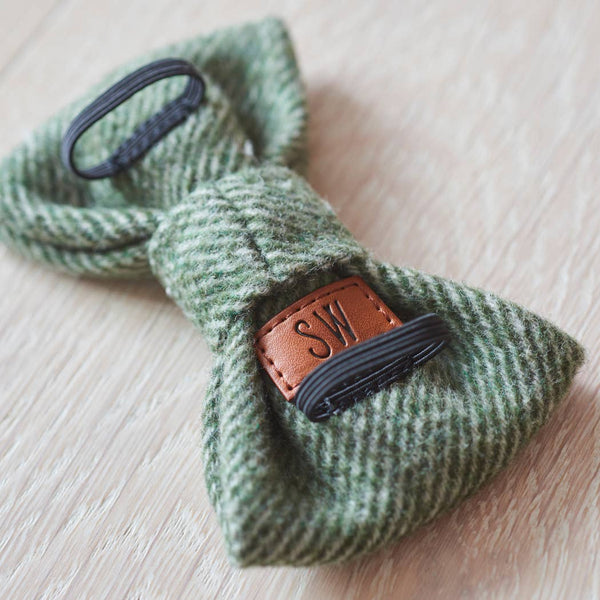 Bow Tie - Green Tweed